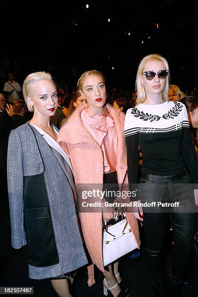 Caitlin Moe, DJ Mia Morretti and Rap singer Iggy Azalea attend the Viktor & Rolf show as part of the Paris Fashion Week Womenswear Spring/Summer...