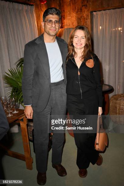 Rahul Malik and Sophie Brocart during #BoFVOICES at Soho Farmhouse on November 29, 2023 in Chipping Norton, England.