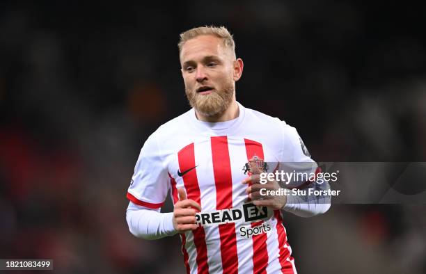 Sunderland player Alex Pritchard in action during the Sky Bet Championship match between Sunderland and Huddersfield Town at Stadium of Light on...