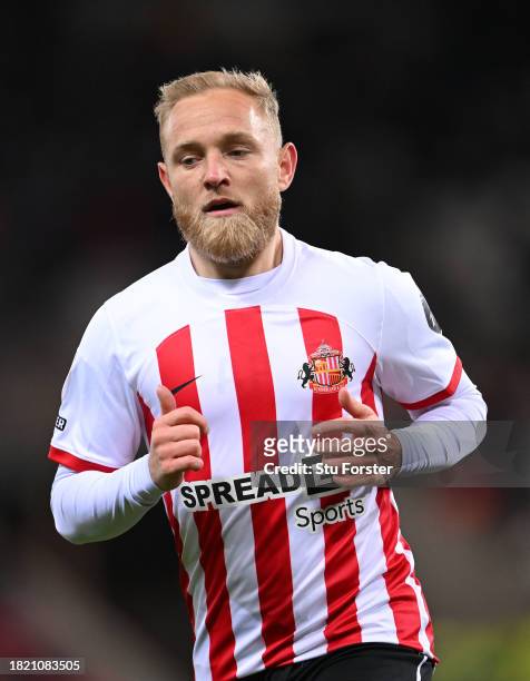 Sunderland player Alex Pritchard in action during the Sky Bet Championship match between Sunderland and Huddersfield Town at Stadium of Light on...