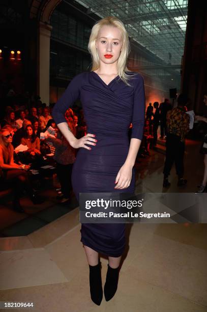 Iggy Azalea attends the Vivienne Westwood show as part of the Paris Fashion Week Womenswear Spring/Summer 2014 at Le Centorial on September 28, 2013...