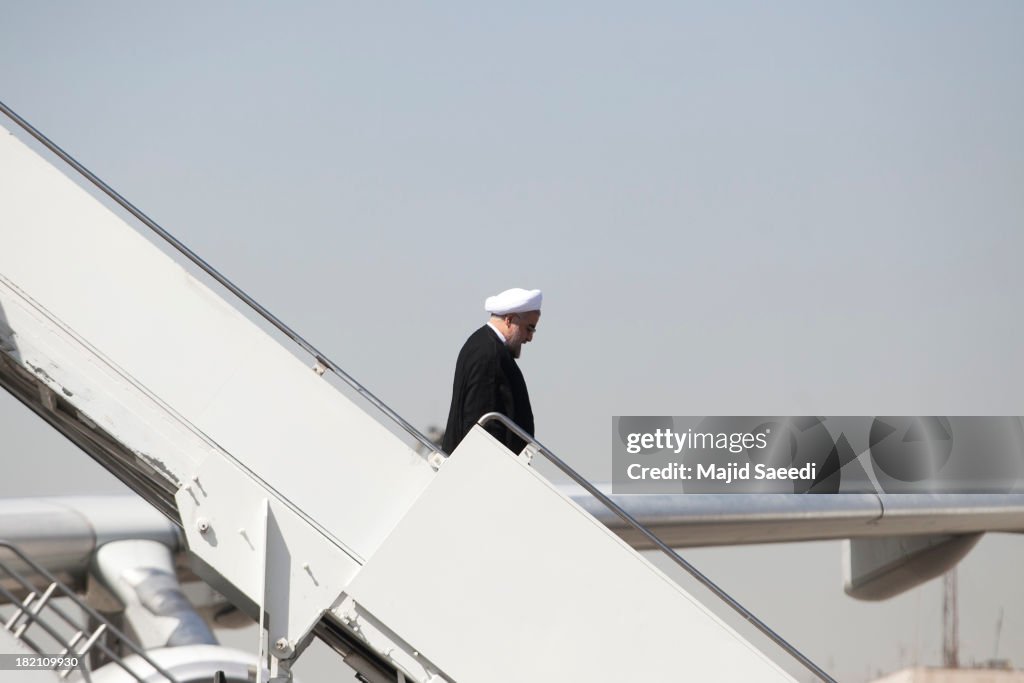 President Rouhani Returns To Iran After General Assembly