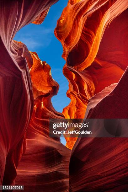 lower antelope canyon - antelope canyon stock-fotos und bilder