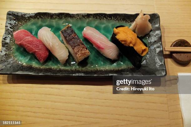 Japanese sushi restaurant Kura with its chef Norihiro Ishizuka on Saturday night, September 14, 2013.The restaurant is located on 130 St. Marks Place...