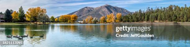 walnut canyon lakes in the fall - flagstaff arizona stockfoto's en -beelden