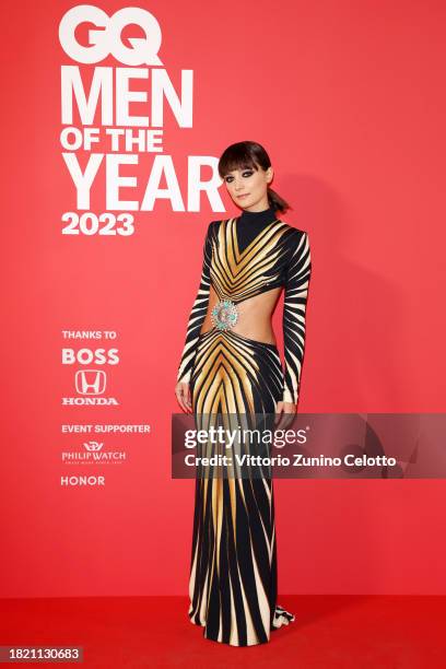 Denise Tantucci attends the photocall for the GQ "Men Of The Year" 2023 at Palazzo Serbelloni on November 29, 2023 in Milan, Italy.