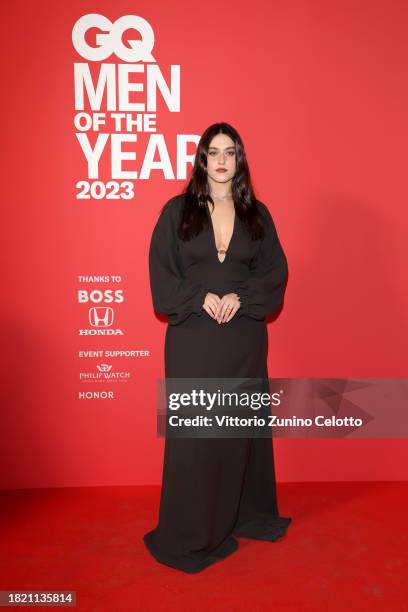 Gaia Gozzi attends the photocall for the GQ "Men Of The Year" 2023 at Palazzo Serbelloni on November 29, 2023 in Milan, Italy.