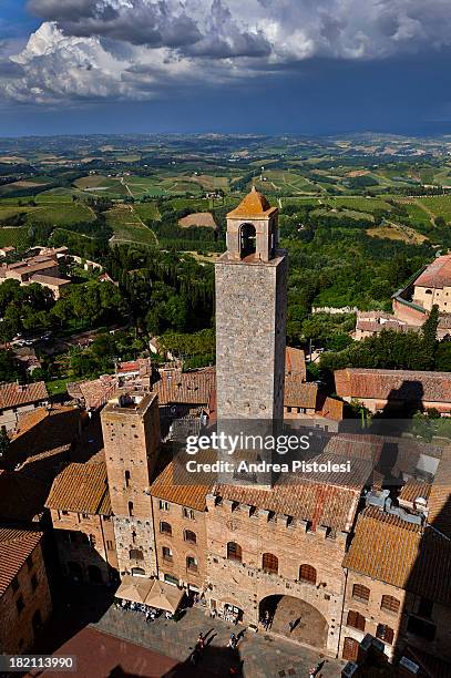 san gimignano, tuscany, italy - san gimignano - fotografias e filmes do acervo