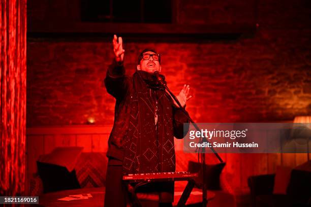 Ali Sethi performs during #BoFVOICES at Soho Farmhouse on November 29, 2023 in Chipping Norton, England.