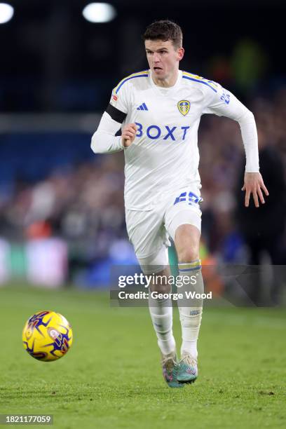 Sam Byram of Leeds United runs with the ball during the Sky Bet Championship match between Leeds United and Swansea City at Elland Road on November...