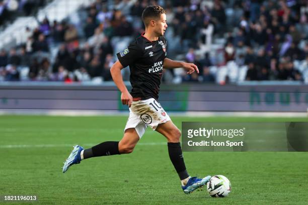 Romain FAIVRE during the Ligue 1 Uber Eats match between Toulouse Football Club and Football Club de Lorient at Stadium de Toulouse on December 3,...