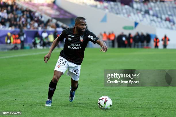 Gedeon KALULU during the Ligue 1 Uber Eats match between Toulouse Football Club and Football Club de Lorient at Stadium de Toulouse on December 3,...