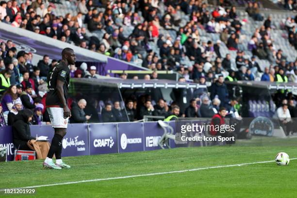 Denis GENREAU during the Ligue 1 Uber Eats match between Toulouse Football Club and Football Club de Lorient at Stadium de Toulouse on December 3,...