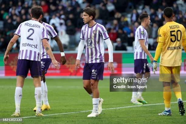 Stijn SPIERINGS during the Ligue 1 Uber Eats match between Toulouse Football Club and Football Club de Lorient at Stadium de Toulouse on December 3,...