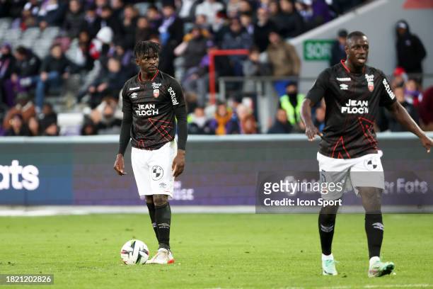 Bamba DIENG during the Ligue 1 Uber Eats match between Toulouse Football Club and Football Club de Lorient at Stadium de Toulouse on December 3, 2023...
