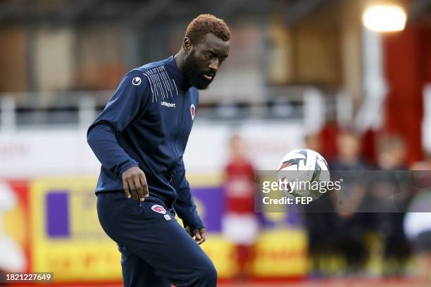 Grejohn KYEI during the Ligue 1 Uber Eats match between Stade Brestois 29 and Clermont Foot 63 at Stade Francis Le Ble on December 3, 2023 in Brest,...