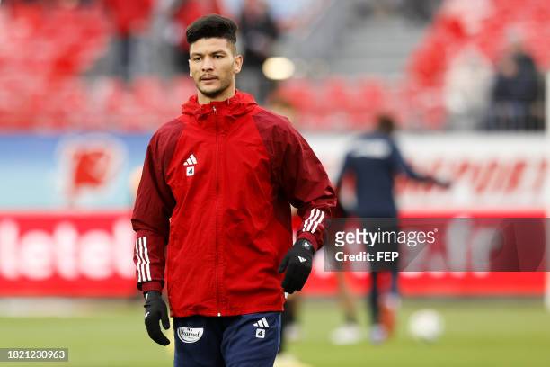 Achraf DARI during the Ligue 1 Uber Eats match between Stade Brestois 29 and Clermont Foot 63 at Stade Francis Le Ble on December 3, 2023 in Brest,...
