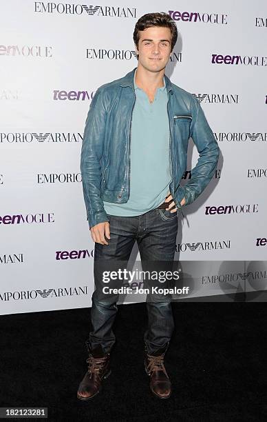 Actor Beau Mirchoff arrives at the 2013 Teen Vogue Young Hollywood Awards on September 27, 2013 in Los Angeles, California.