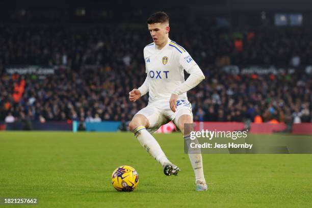 Sam Byram of Leeds United runs with the ball during the Sky Bet Championship match between Leeds United and Middlesbrough at Elland Road on December...