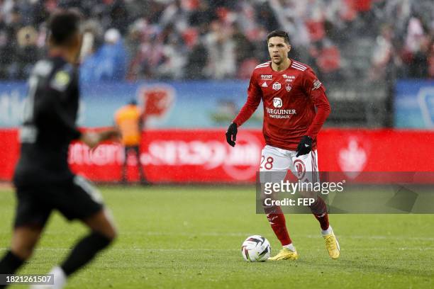 Jonas MARTIN during the Ligue 1 Uber Eats match between Stade Brestois 29 and Clermont Foot 63 at Stade Francis Le Ble on December 3, 2023 in Brest,...