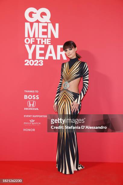 Denise Tantucci attends the photocall for the GQ "Men Of The Year" 2023 at Palazzo Serbelloni on November 29, 2023 in Milan, Italy.