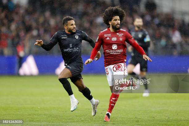 Jim ALLEVINAH - 45 Mahdi CAMARA during the Ligue 1 Uber Eats match between Stade Brestois 29 and Clermont Foot 63 at Stade Francis Le Ble on December...