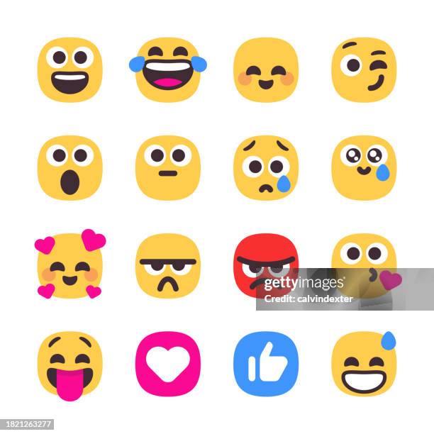 emoticons essential collection - hand emoji stock illustrations