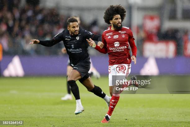 Jim ALLEVINAH - 45 Mahdi CAMARA during the Ligue 1 Uber Eats match between Stade Brestois 29 and Clermont Foot 63 at Stade Francis Le Ble on December...