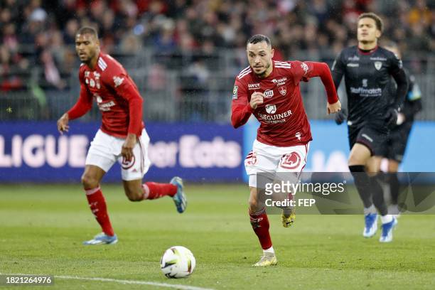 Mathias PEREIRA LAGE during the Ligue 1 Uber Eats match between Stade Brestois 29 and Clermont Foot 63 at Stade Francis Le Ble on December 3, 2023 in...