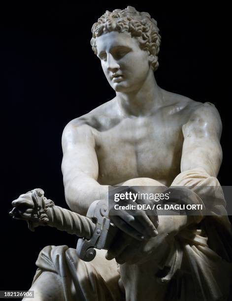 Ares Ludovisi, marble copy of the Hellenistic original restored by Gian Lorenzo Bernini in 1622. Roman Civilisation, 2nd century BC. Roma, Museo...