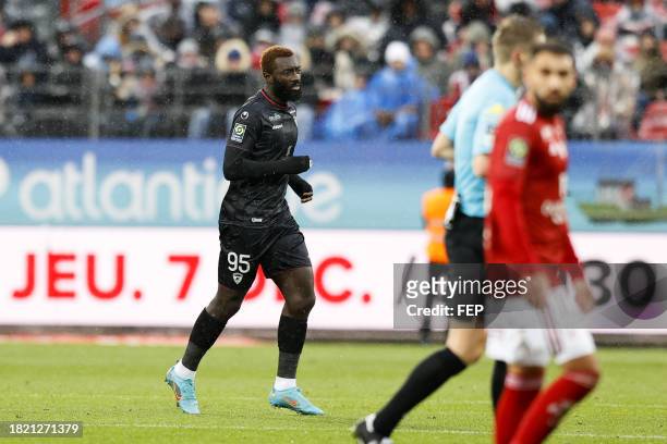 Grejohn KYEI during the Ligue 1 Uber Eats match between Stade Brestois 29 and Clermont Foot 63 at Stade Francis Le Ble on December 3, 2023 in Brest,...