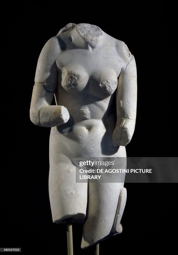 Headless marble statue of Aphrodite...