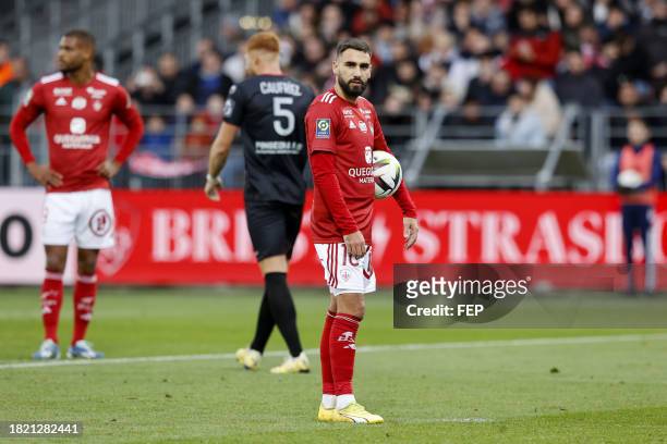Romain DEL CASTILLO during the Ligue 1 Uber Eats match between Stade Brestois 29 and Clermont Foot 63 at Stade Francis Le Ble on December 3, 2023 in...