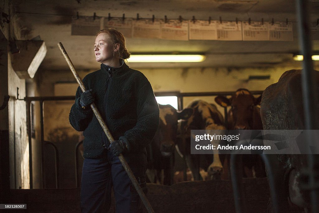 Female dairy farmer