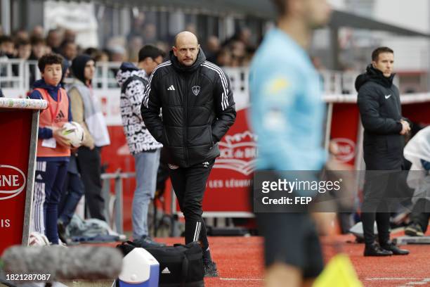 Julien LACHUER during the Ligue 1 Uber Eats match between Stade Brestois 29 and Clermont Foot 63 at Stade Francis Le Ble on December 3, 2023 in...
