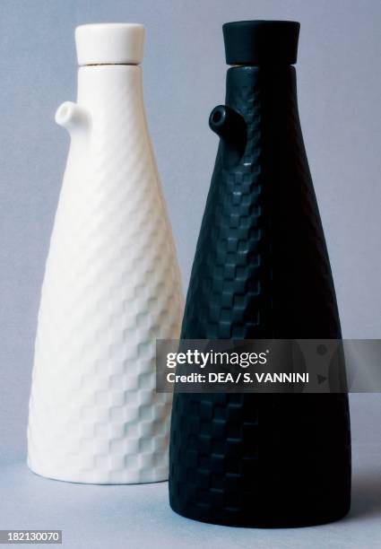 Oil and vinegar cruet, Night and Day series, Wedgwood manufacture, Stoke-on-Trent, England, 20th century.