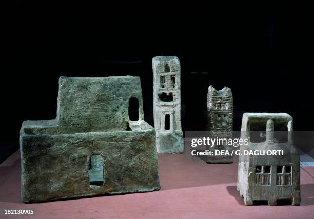 Models of houses, limestone. Egyptian civilisation, Middle Kingdom-New Kingdom. Paris, Musée Du Louvre