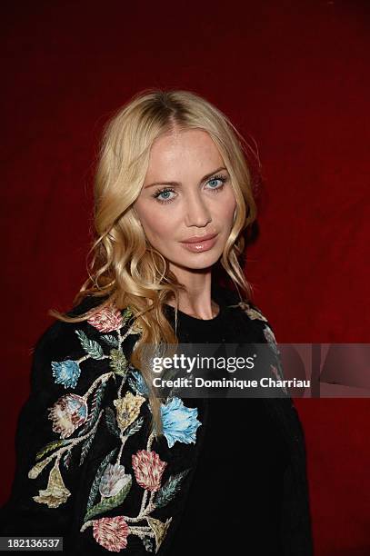 Tatiana Korsakova attends the Jean Paul Gaultier show as part of the Paris Fashion Week Womenswear Spring/Summer 2014 on September 28, 2013 in Paris,...