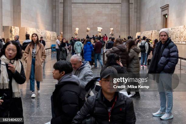 Parthenon sculptures of Ancient Greece, fragments which are collectively known as the Parthenon Marbles aka Elgin Marbles at the British Museum which...