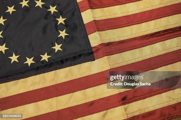 betty ross revolution flag of america - betsy ross flag stock pictures, royalty-free photos & images