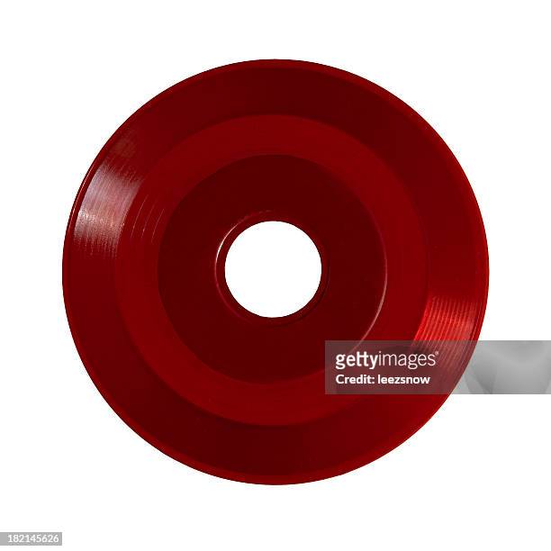 red 45 vintage vinyl record - grooved stock pictures, royalty-free photos & images