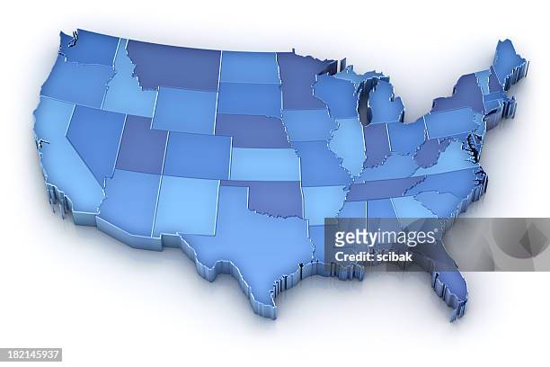 usa map with states - usa stock pictures, royalty-free photos & images