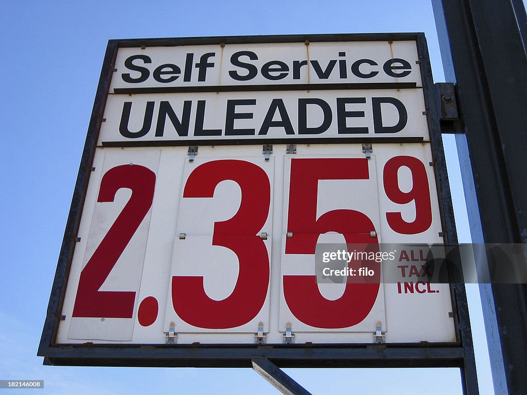 Gas precio de señalización