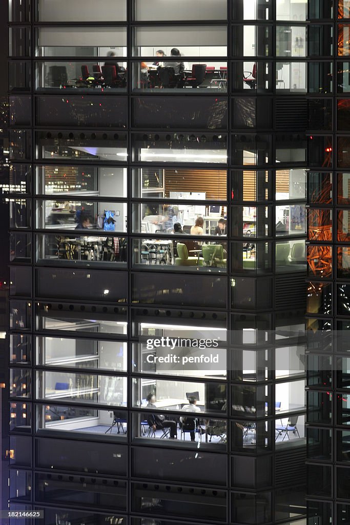 Tokyo office at night