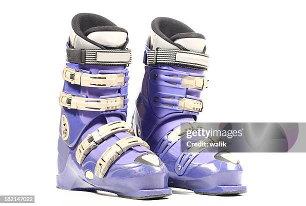 ski boots - skischoen stockfoto's en -beelden