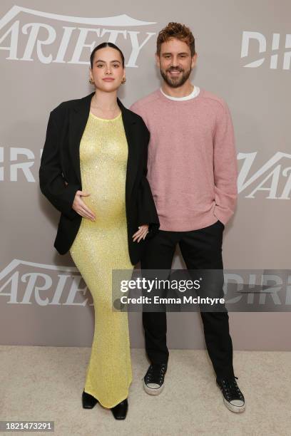 Natalie Joy and Nick Viall attend Variety Women of Reality Presented by DirectTV at Spago on November 29, 2023 in Beverly Hills, California.