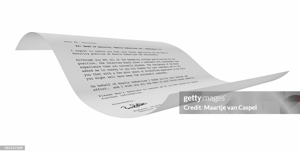 Carta de recusa flutuante