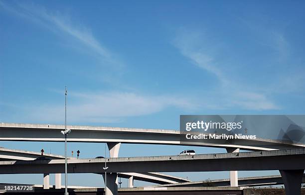 spaghetti junction2 - atlanta traffic stock pictures, royalty-free photos & images