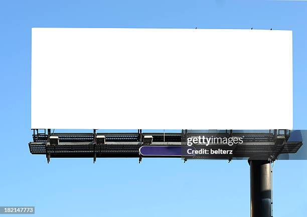 billboard on blue - roadside stock pictures, royalty-free photos & images