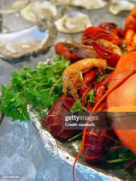 louisiana seafood plate - oyster creole stock pictures, royalty-free photos & images
